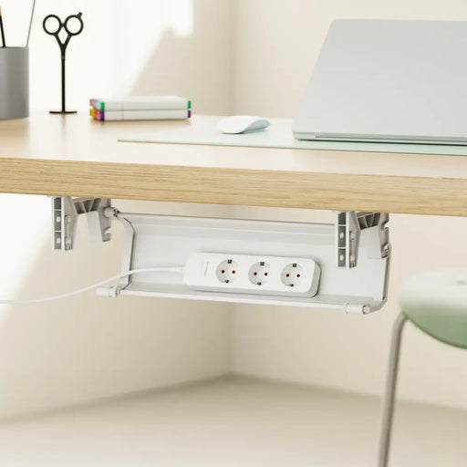 Maclean under-desk cable/extension organizer max. load 5kg white MC-106 W - AccessoriesTVA-AKC<<<TV