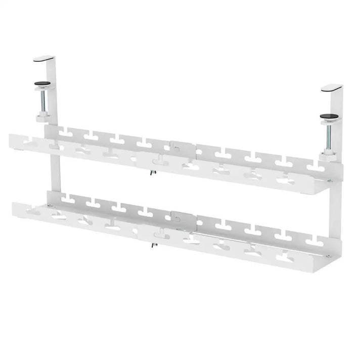 Maclean under-desk cable organizer max. load 5kg max. 728mm 2 levels white MC-102 W - AccessoriesTVA-AKC<<<TV