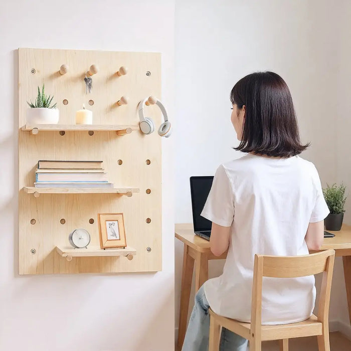 Maclean wooden board organizer light wood color 40x60 cm max. 20 kg MC-130 WD - Wall decorationsWYS-DEK<<<Home