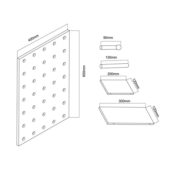 Maclean wooden board organizer light wood color 40x60 cm max. 20 kg MC-130 WD - Wall decorationsWYS-DEK<<<Home