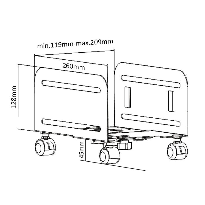 Maclean Mount MC-851 Castor platform
