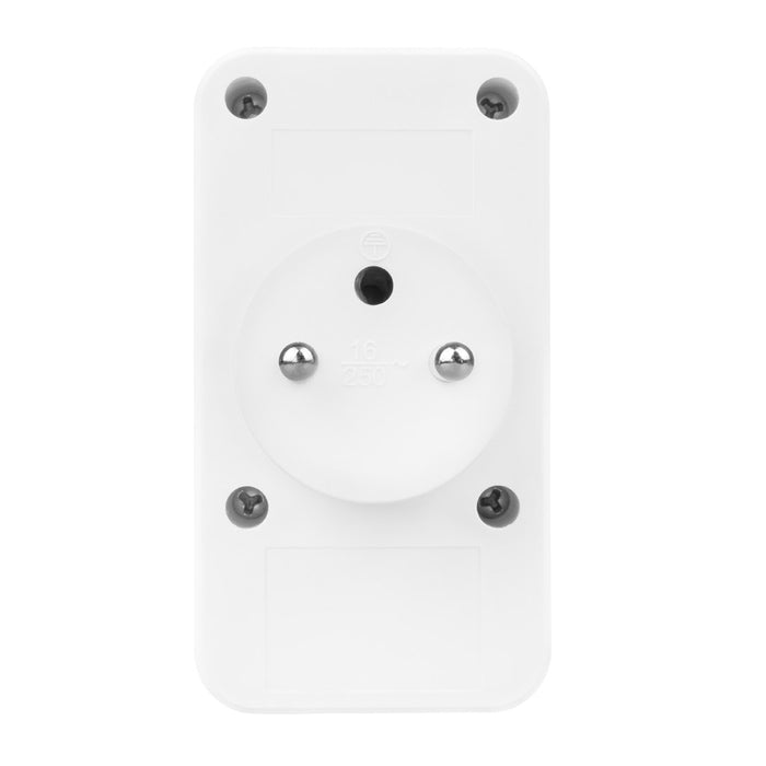 Current socket x2 + 4xUSB Maclean, splitter with 2 sockets, 2xUSB A, 2xUSB C PD 20W, 1x16A + 1x6A, MCE249 F/W