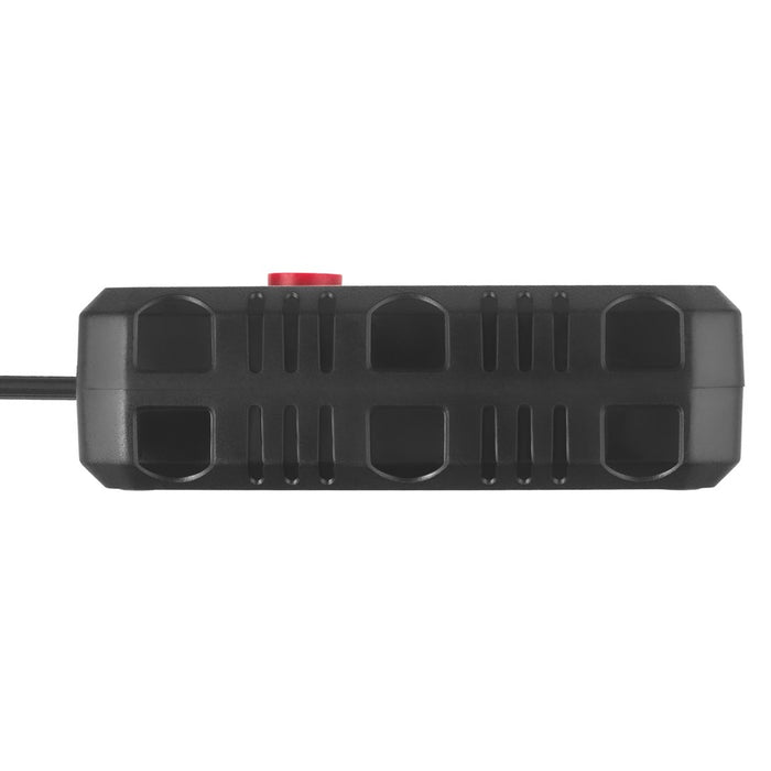 Maclean power strip, extender 2 sockets + 3xUSB, 110-240V AC 50/60Hz, 2.1A max 2500W, 1.5m, black, MCE387 B
