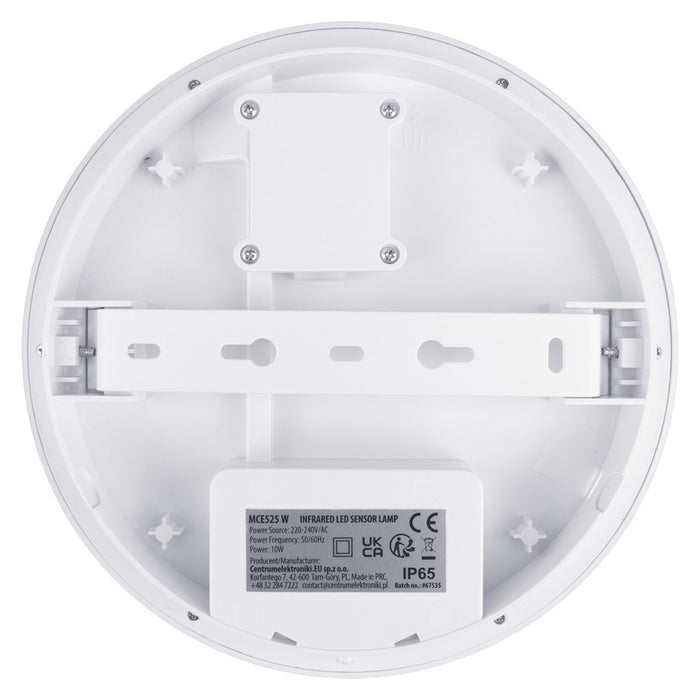 Maclean LED lamp with motion sensor, PIR sensor, white, 10W, IP65, 1000lm, neutral color, MCE525 W