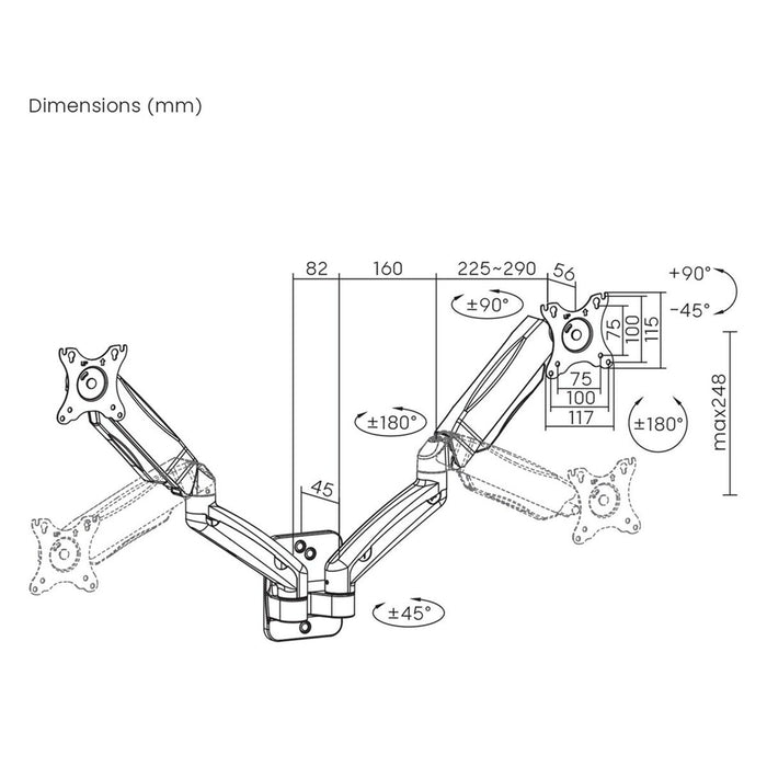 Screen Table Support MacLean MC-988 32" 17" 17-32"