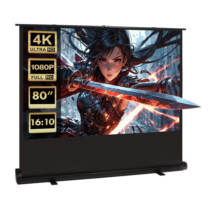 Maclean MC-212 Portable Projection Screen, Compact, Floor, 80", 16:10