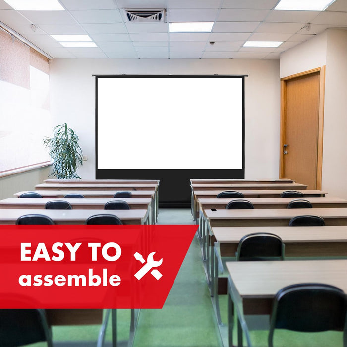 Maclean MC-212 Portable Projection Screen, Compact, Floor, 80", 16:10
