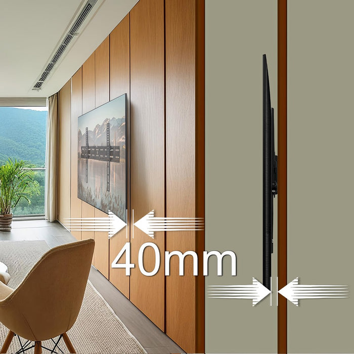 MACLEAN BRACKETS MC-862 Original Extra Sturdy Adjustable Easy Installation TV Bracket 26-55" 40kg Universal Black max Vesa 400x400