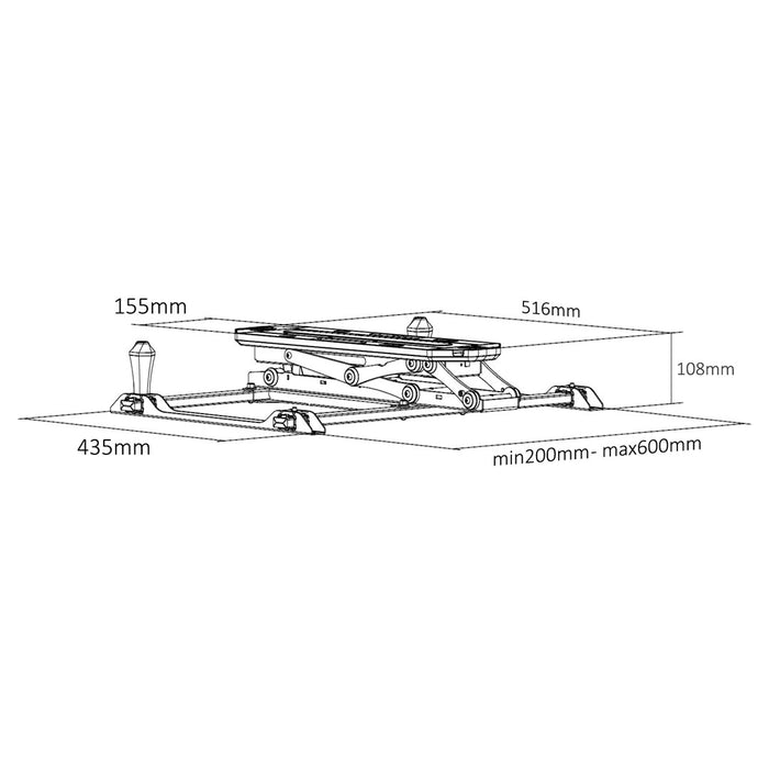 Maclean MC-880 Electric Ceiling TV Mount, 32"-70" 35kg max + Remote Control max VESA 600x411