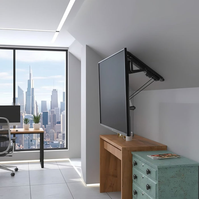 Maclean MC-880 Electric Ceiling TV Mount, 32"-70" 35kg max + Remote Control max VESA 600x411