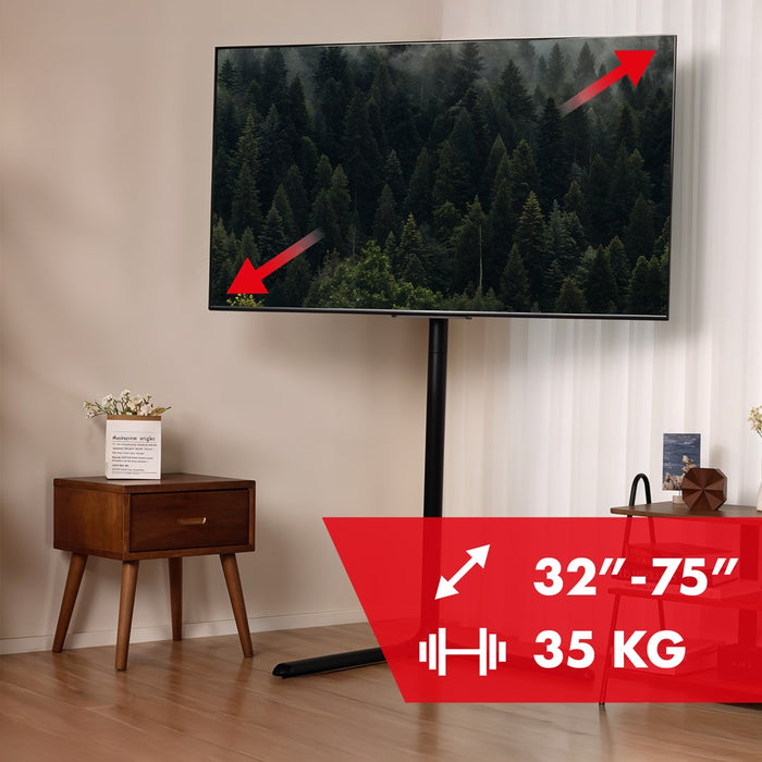 Maclean TV floor stand bracket, 32-70", max. VESA 400x400, max. 40kg, MC-494
