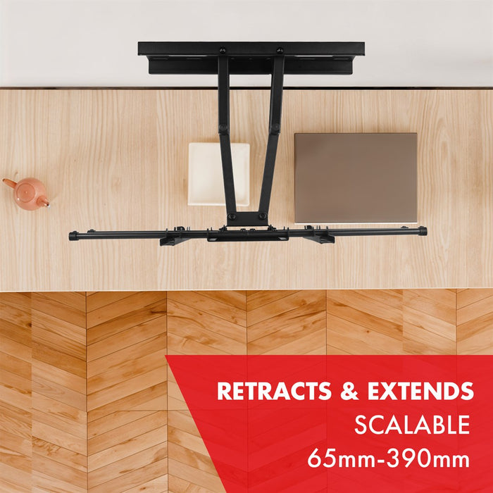 Maclean TV Mount, max VESA 600x400, 32-85", 60kg, horizontal and vertical angle adjustment, profile 65-390mm, black, MC-789