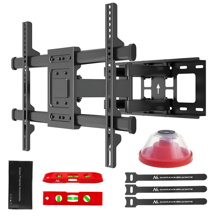 Maclean TV Mount, max VESA 600x400, 32-85", 60kg, horizontal and vertical angle adjustment, profile 65-390mm, black, MC-789