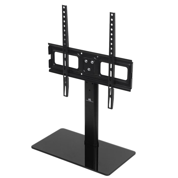 Maclean MC-450 Universal TV Stand for TV Cabinet max. 40kg, max. VESA 400x400 32-65" Tempered Glass Base 3-Level Height Adjustment