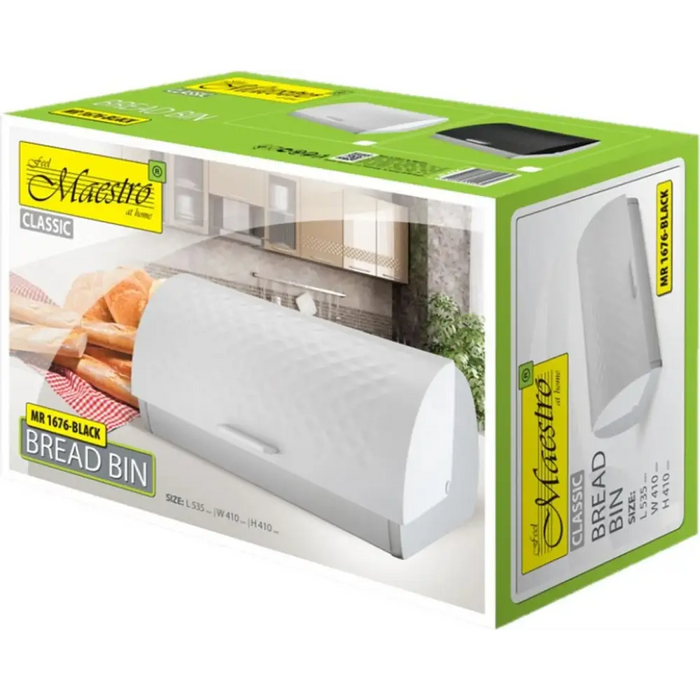 Maestro MR-1676-WHITE Bread Loaf white - Food containers (made of metal)AGD-PNM<<<Home Appliance
