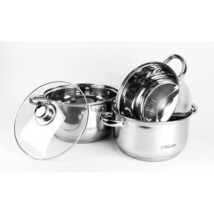 MAESTRO MR-2020-6M 6-piece cookware set stainless steel - Non-electric pots / pansAGD-GAR<<<Home Appliance