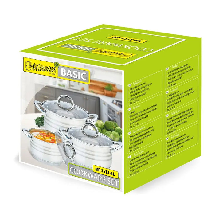 Maestro MR-3513-6L A set of pots of 6 elements - Non-electric pots / pansAGD-GAR<<<Home Appliance