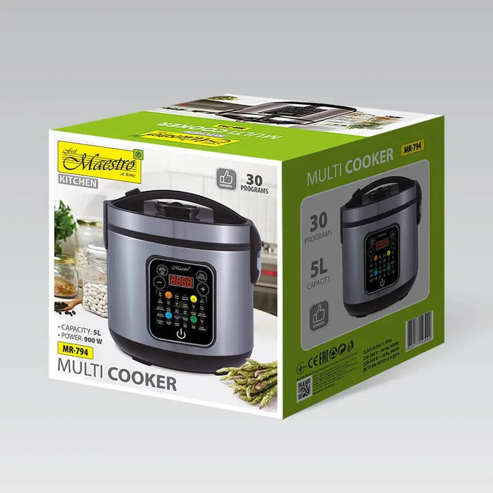 Maestro MR-794 multi cooker 5 L 900 W Black Satin steel - Food processorsAGD-ROK<<<Home Appliance