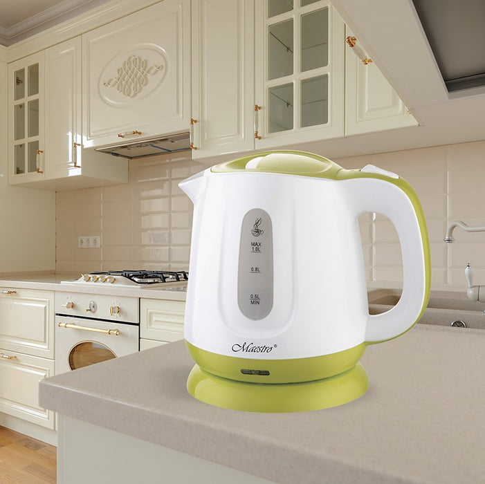 Feel-Maestro MR013 green electric kettle 1 L 1100 W Green, White