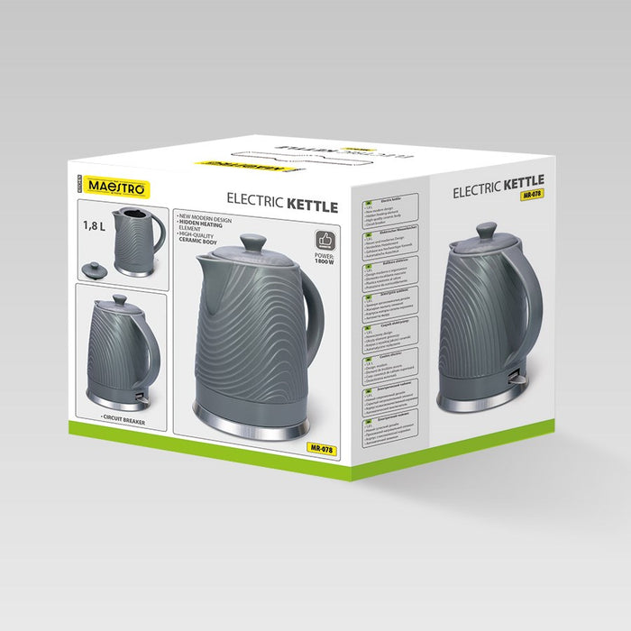 Maestro MR-078 Electric kettle 1.8 l Grey