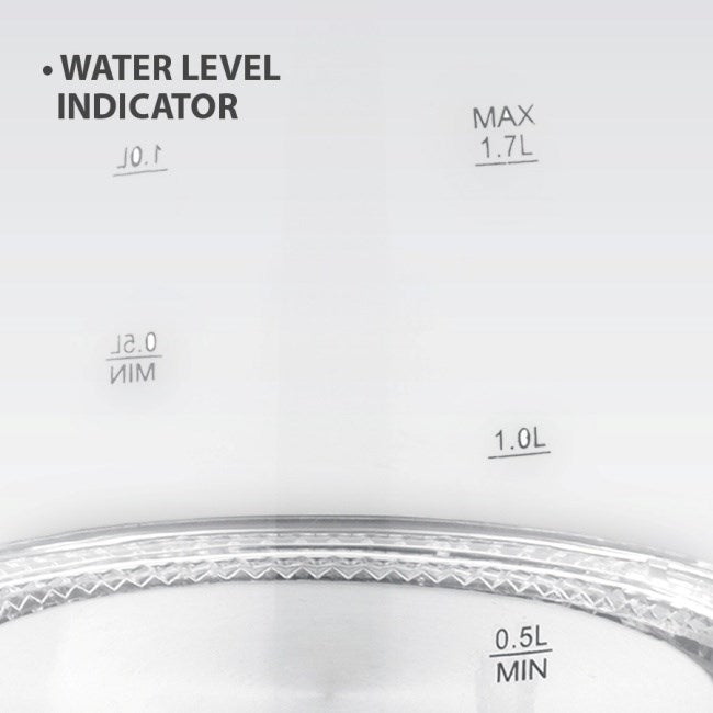 Maestro MR-063-WHITE Glass Electric Kettle 1.7 L White