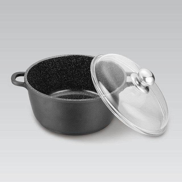Maestro MR-4620C Pot with lid 20 cm 2,1 l Black