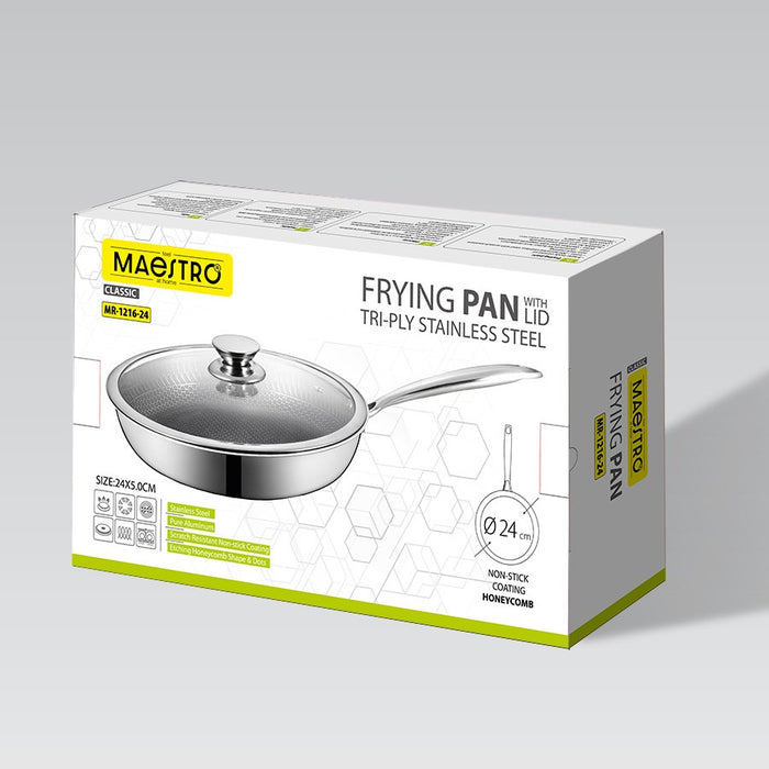 Frying pan with lid MAESTRO MR-1216 24 cm (MR-1216-24)