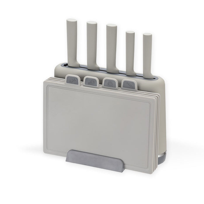 Maestro MR-1412-GREY Knife set with block + Cutting board set Gray