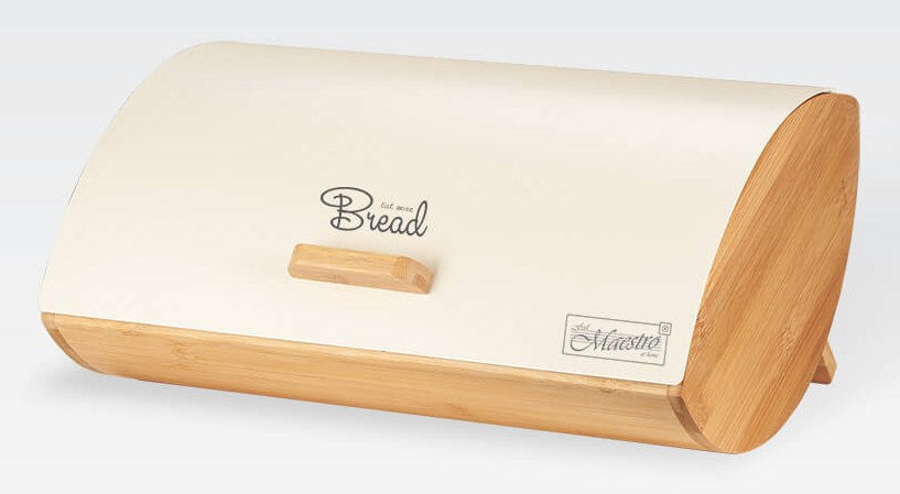 Maestro MR-1775-IVORY bread box Other Ivory, Wood Bamboo, Metal