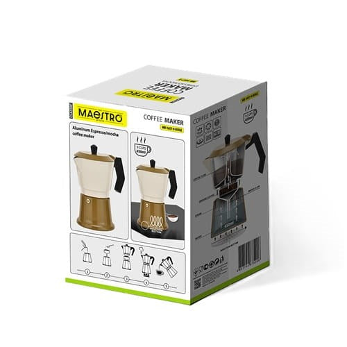 Aluminium moka pot MR-1657-9-BEIGE MAESTRO
