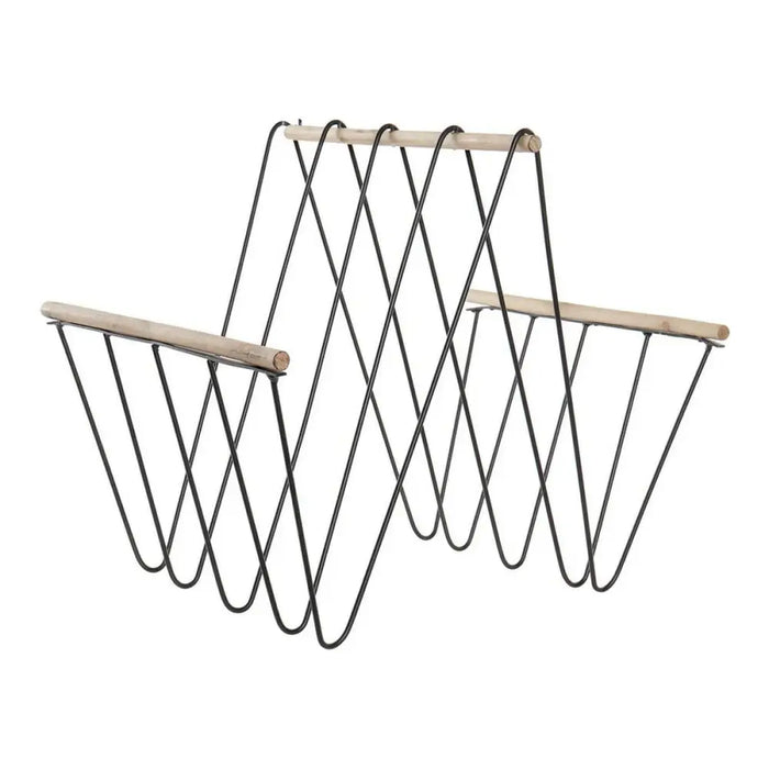 Magazine rack DKD Home Decor 8424001814008 41 x 31 x 36 cm Black Iron MDF Wood - Декорация и Осветление<<<Дом