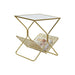 Magazine rack DKD Home Decor Golden Metal Mirror 45 x 45 x 55 cm - Декорация и Осветление<<<Дом