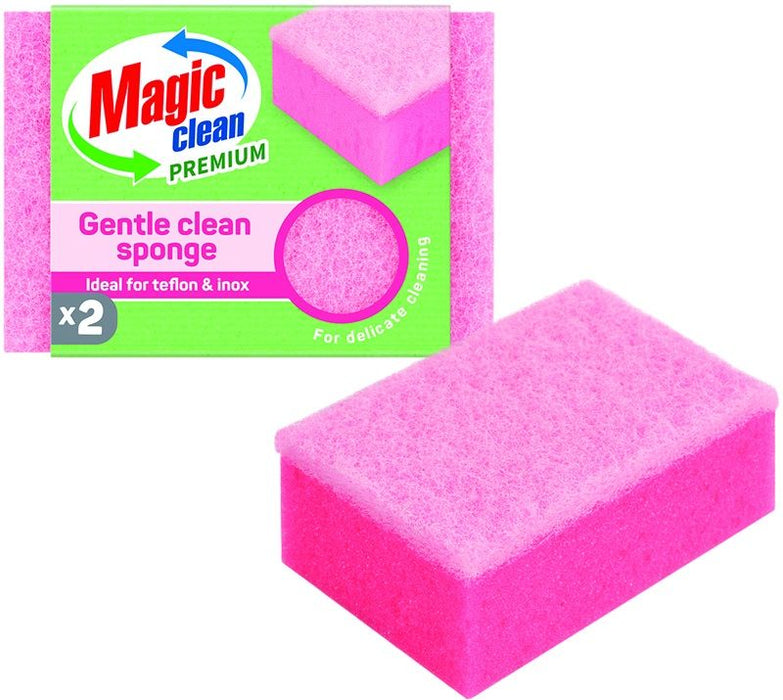 SPONGE FOR DELICATE SURFACES 2 PCS MAGIC CLEAN