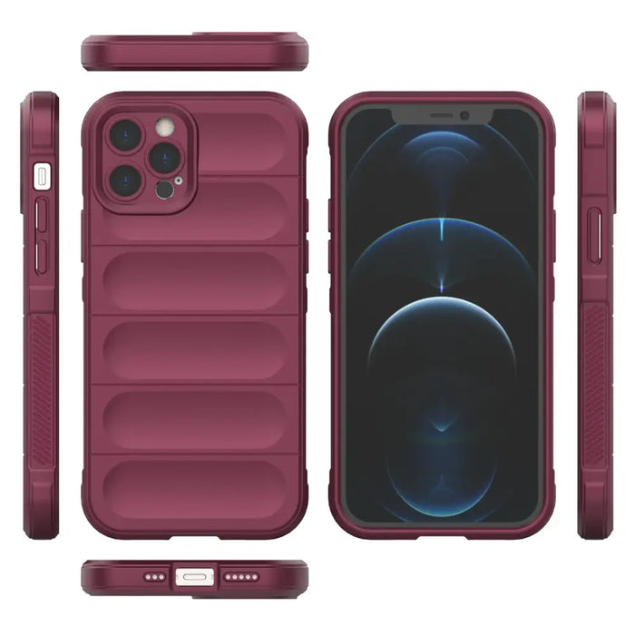 Magic Shield Case for iPhone 12 Pro flexible armored burgundy cover - Cell phone cases and covers<<<HurtelXML