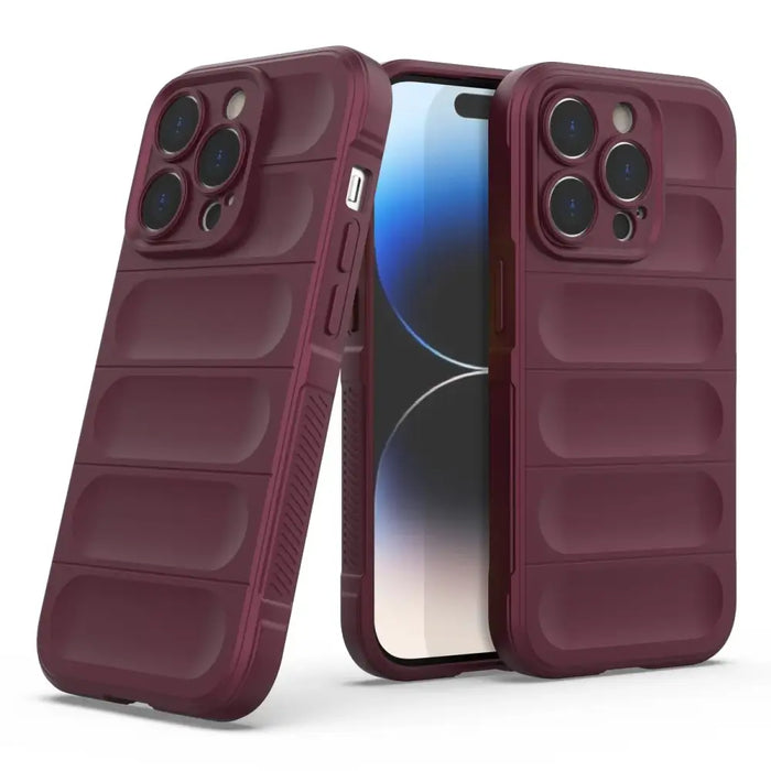 Magic Shield Case case for iPhone 14 Pro elastic armored cover in burgundy - Cell phone cases and covers<<<HurtelXML