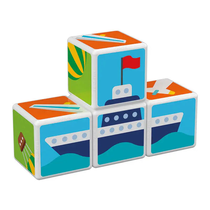 Magicube Printed Transport magnetic blocks + cards 7 elements GEOMAG GEO-122 - Blocks and construction
