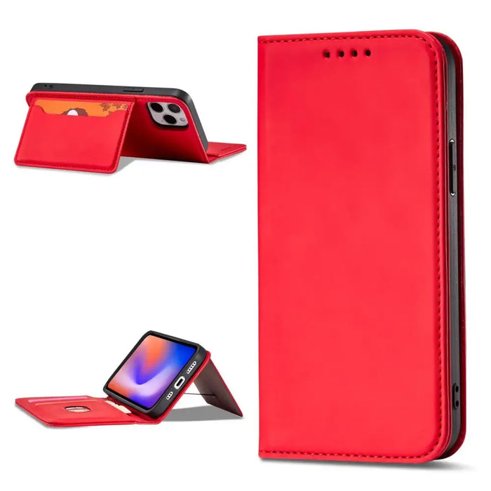 Magnet Card Case for iPhone 12 cover card wallet card stand red - Cell phone cases and covers<<<HurtelXML
