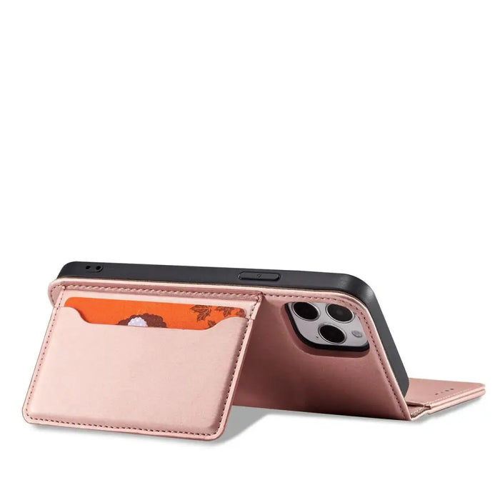 Magnet Card Case for iPhone 12 Pouch Card Wallet Card Stand Pink - Cell phone cases and covers<<<HurtelXML
