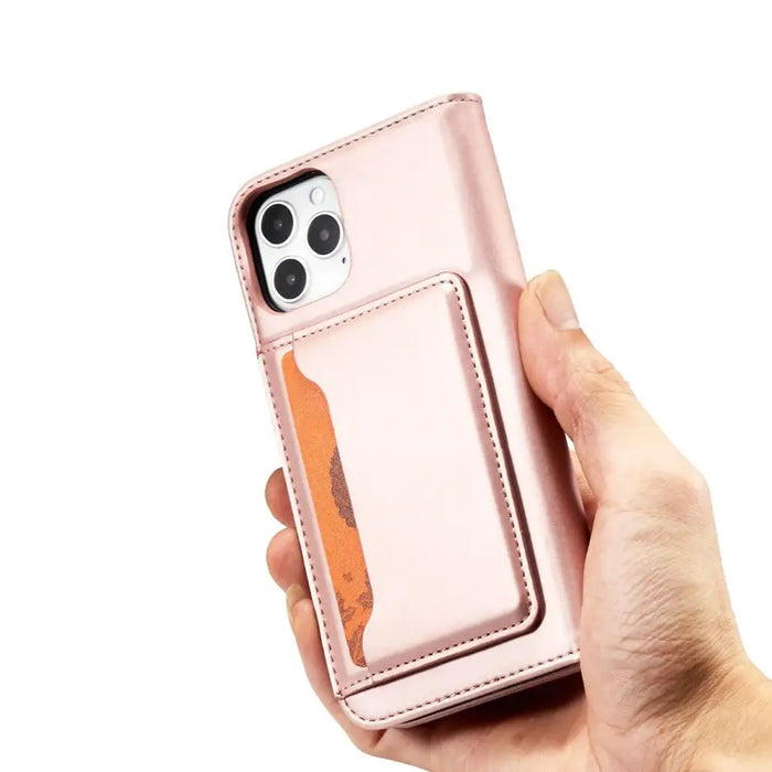 Magnet Card Case for iPhone 12 Pouch Card Wallet Card Stand Pink - Cell phone cases and covers<<<HurtelXML