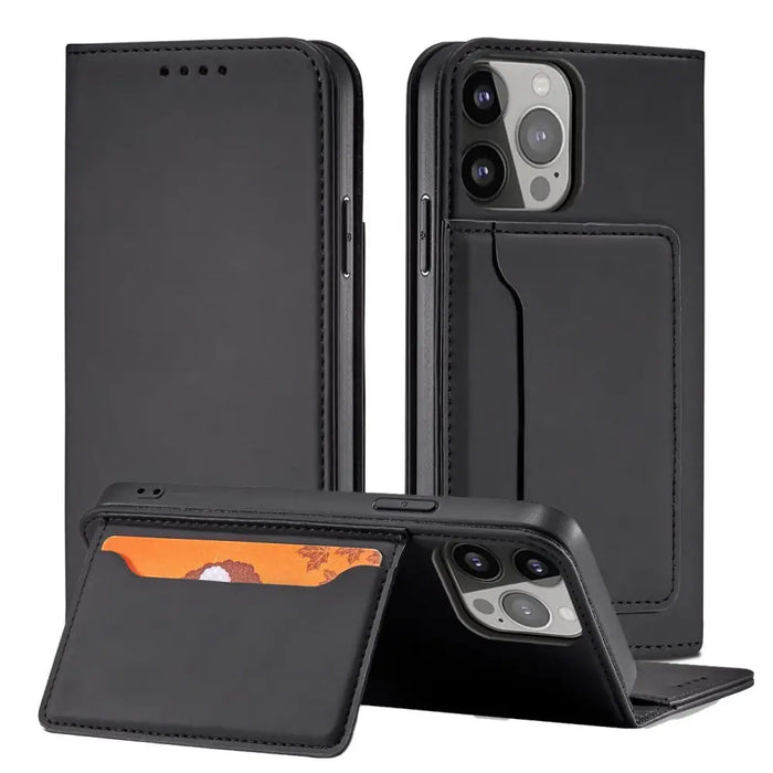 Magnet Card Case for Samsung Galaxy A23 5G cover with flip wallet stand black - Cell phone cases and covers<<<HurtelXML