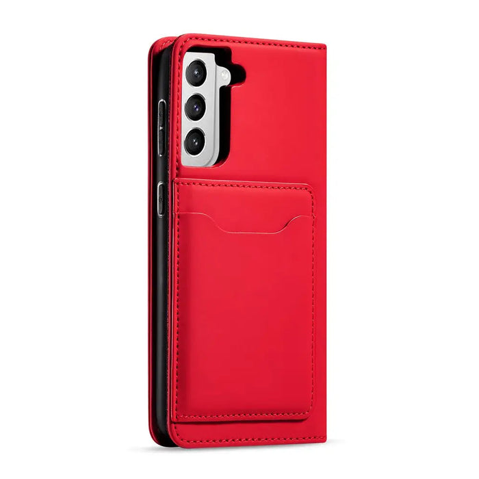 Magnet Card Case for Samsung Galaxy S22 + (S22 Plus) Pouch Wallet Card Holder Red - Cell phone cases