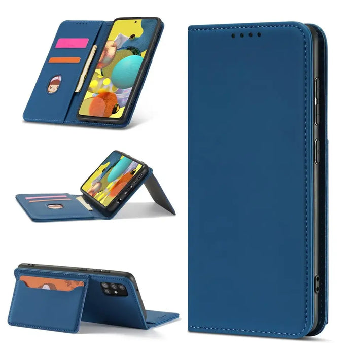 Magnet Card Case Case for Xiaomi Redmi Note 11 Pouch Card Wallet Card Holder Blue - Cell phone cases