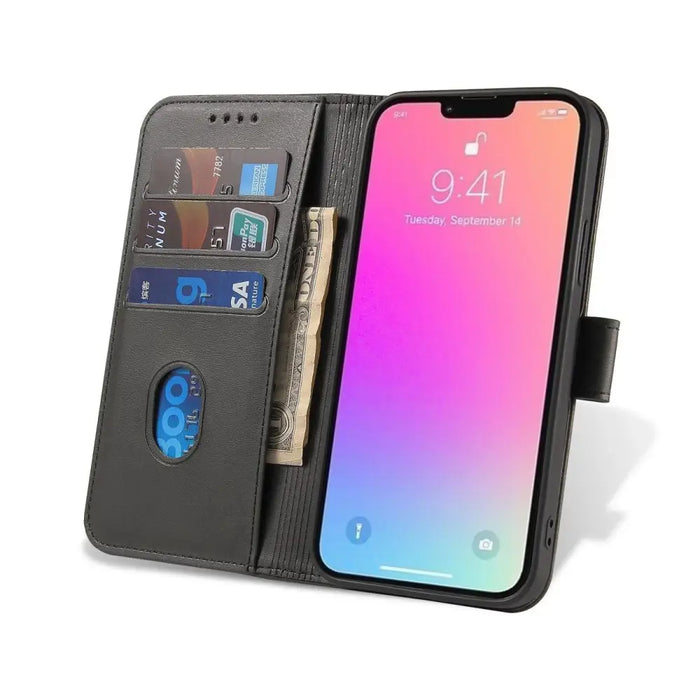 Magnet Case for Samsung Galaxy A54 5G cover with flip wallet stand black - Cell phone cases and covers<<<HurtelXML