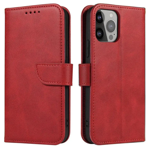 Magnet Case with flap for Samsung Galaxy S24 FE - red - Cell phone cases and covers<<<HurtelXML