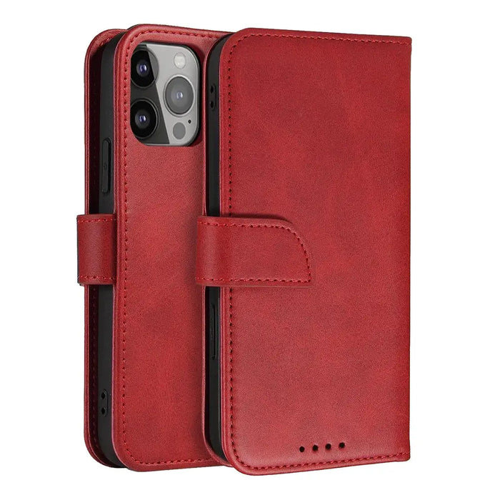 Magnet Case with Flip for Samsung Galaxy S25 - Red - Cell phone cases and covers<<<HurtelXML