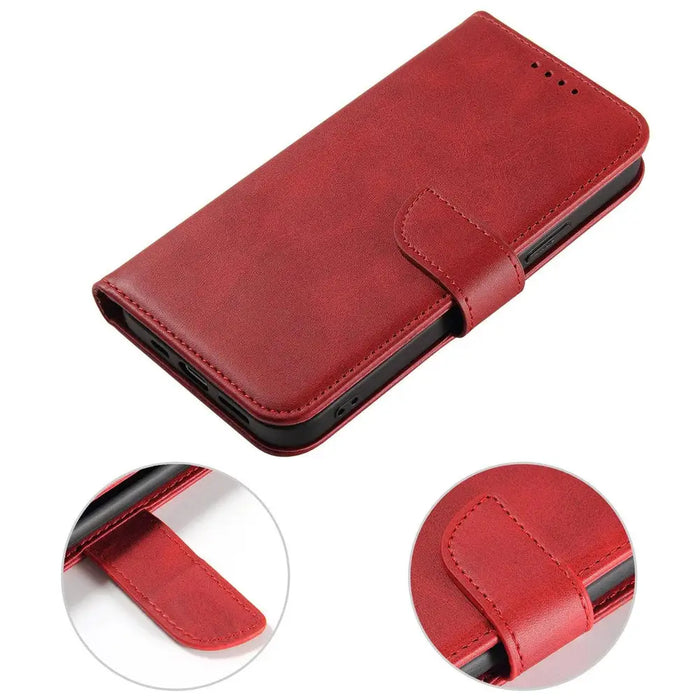 Magnet Case with Flip for Samsung Galaxy S25 Ultra - Red - Cell phone cases and covers<<<HurtelXML