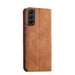 Magnet Fancy Case Case for Samsung Galaxy S22 + (S22 Plus) Pouch Wallet Card Holder Brown - Cell phone cases