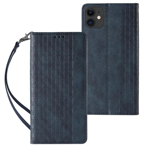 Magnet Strap Case for iPhone 12 Pouch Wallet + Mini Lanyard Pendant Blue - Cell phone cases and covers<<<HurtelXML