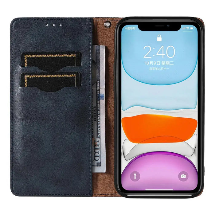 Magnet Strap Case for iPhone 12 Pouch Wallet + Mini Lanyard Pendant Blue - Cell phone cases and covers<<<HurtelXML