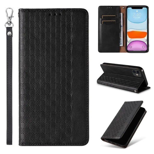Magnet Strap Case for iPhone 13 mini cover wallet + mini lanyard pendant black - Cell phone cases and covers<<<HurtelXML
